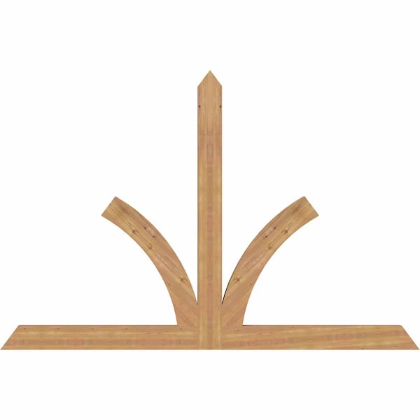 Ekena Millwork Richland Timber Gable Bracket, Western Red Cedar, 96"W x 64"H x 3 1/2"D x 5 1/2"F, 16/12 Pitch GBW096X64X0406RIC00SWR - main